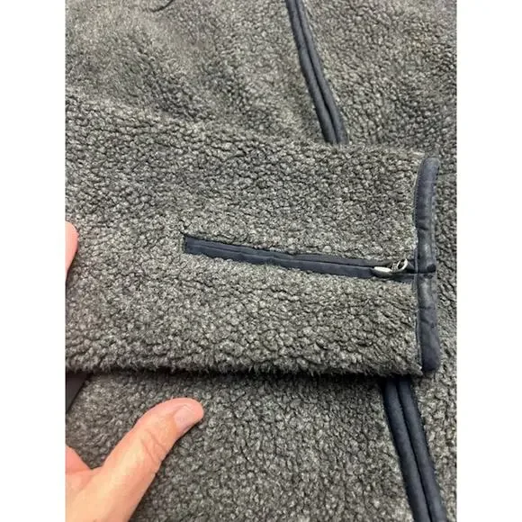 Vintage Abercrombie Weatherwear Gray Full Zip Fleece Mens Jacket Size M - Picture 5 of 10